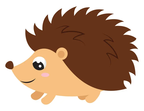 Cute baby hedgehog, illustration, vector on white background. — Stock Vector