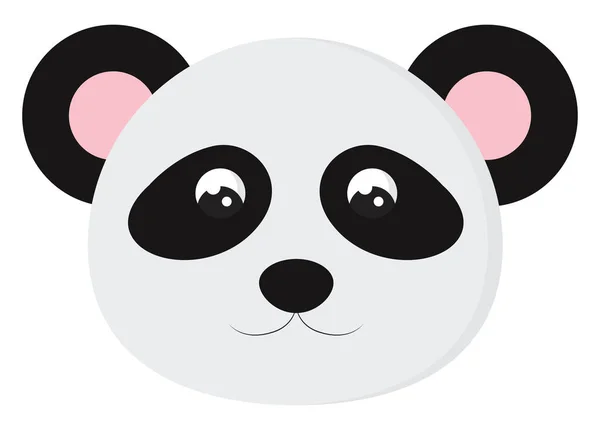 Söt liten panda, illustration, vektor på vit bakgrund. — Stock vektor