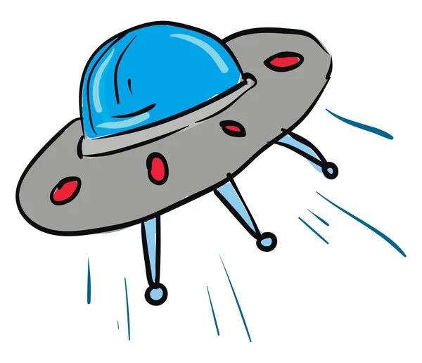 UFO clipart, vector of kleur illustratie. — Stockvector