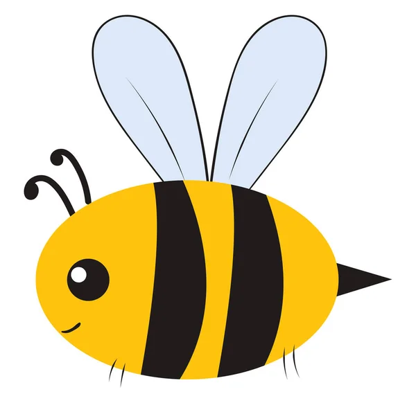 Vet Bumblebee, illustratie, vector op witte achtergrond. — Stockvector