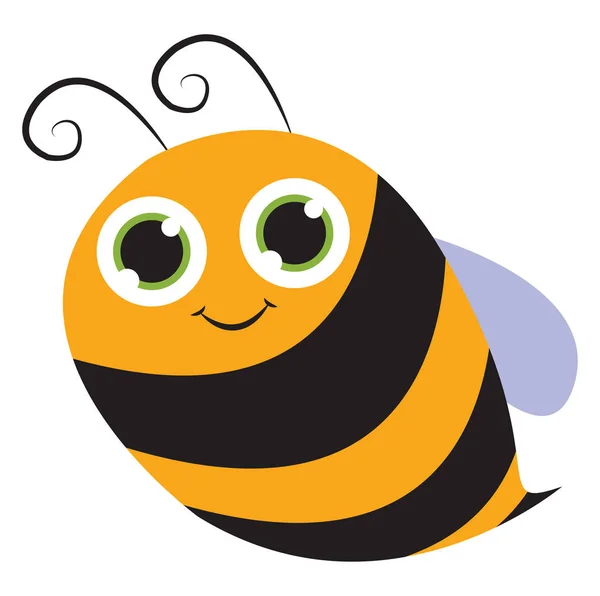 Милая пчела, иллюстрация, вектор на белом фоне . — стоковый вектор