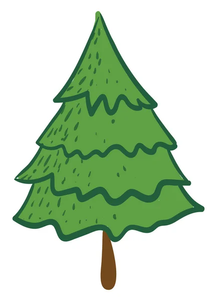 Kerst Bush, illustratie, vector op witte achtergrond. — Stockvector