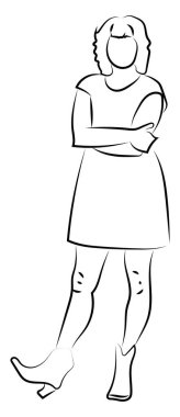 Uzun çizmeli kız, illüstrasyon, beyaz arka plan üzerinde vektör.