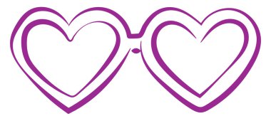 İki pembe kalp, illüstrasyon, beyaz arka plan üzerinde vektör.