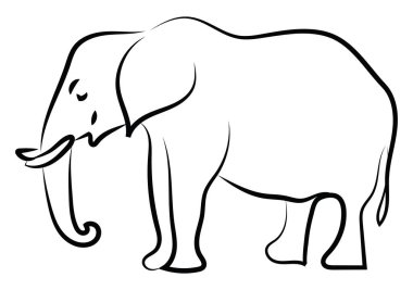 Fil çizimi, illüstrasyon, beyaz arka plan üzerinde vektör.