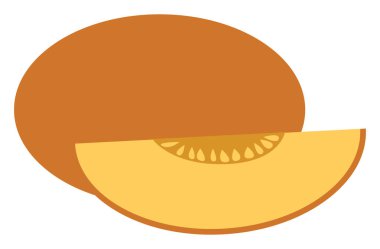 Bir parça kavun, illüstrasyon, beyaz arkaplanda vektör.