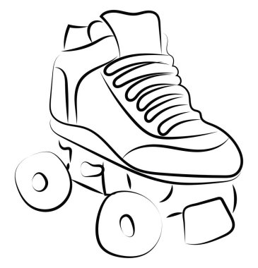 Paten çizimi, illüstrasyon, beyaz arka plan üzerinde vektör.