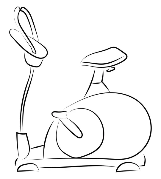 Boceto de la máquina de ejercicio, ilustración, vector sobre fondo blanco — Vector de stock