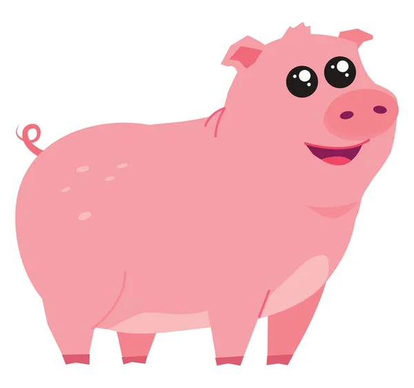 Lindo cerdito, ilustración, vector sobre fondo blanco . — Vector de stock