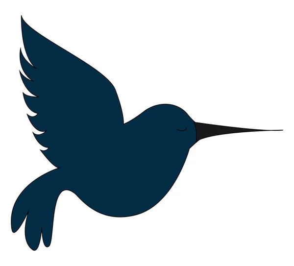 Colibri bleu, illustration, vecteur sur fond blanc . — Image vectorielle