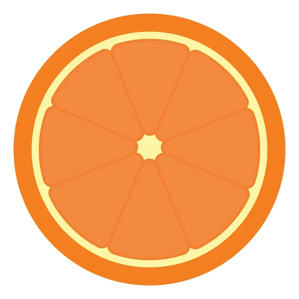 Meia laranja, ilustração, vetor sobre fundo branco . — Vetor de Stock