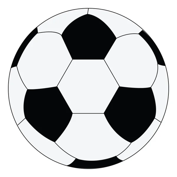 Ballon de football, illustration, vecteur sur fond blanc. — Image vectorielle