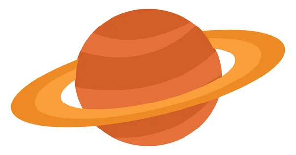 Planeet Saturnus, illustratie, vector op witte achtergrond. — Stockvector