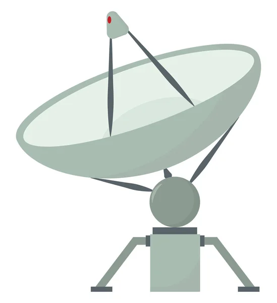 Grande parabola satellitare, illustrazione, vettore su sfondo bianco . — Vettoriale Stock