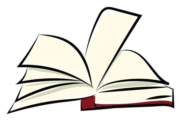 Open Red Book, illustratie, vector op witte achtergrond. — Stockvector