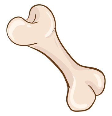 Köpek kemiği, illüstrasyon, beyaz arka plan üzerinde vektör.