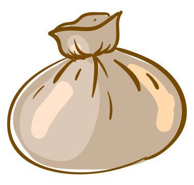 Lezzetli khinkali, illüstrasyon, beyaz arka plan vektör.