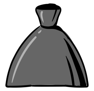 Gri parfüm şişesi, illüstrasyon, beyaz arka plan vektör.