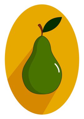 yeşil armut, illüstrasyon, beyaz arkaplanda vektör