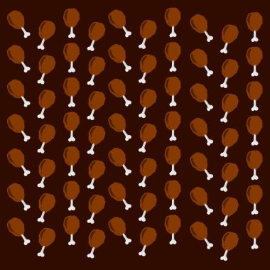 Tavuk bacağı arka plan, illüstrasyon, beyaz arka plan vektör