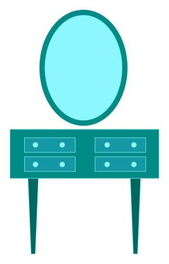 Mavi ayna, illüstrasyon, beyaz arka plan üzerinde vektör