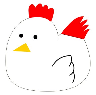 Küçük hen, illüstrasyon, beyaz arka plan üzerinde vektör