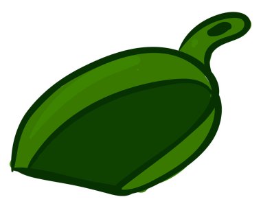 Yeşil kepçe, illüstrasyon, beyaz arka plan üzerinde vektör