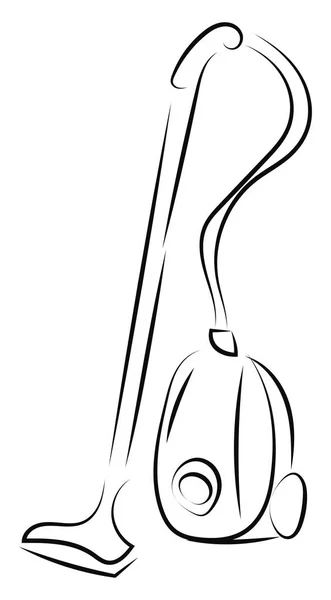 Esbozo de aspiradora, ilustración, vector sobre fondo blanco . — Vector de stock