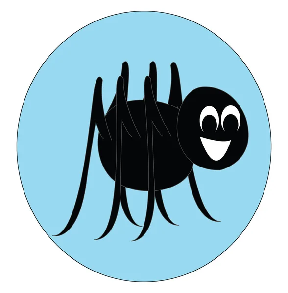 Araignée heureuse, illustration, vecteur sur fond blanc . — Image vectorielle