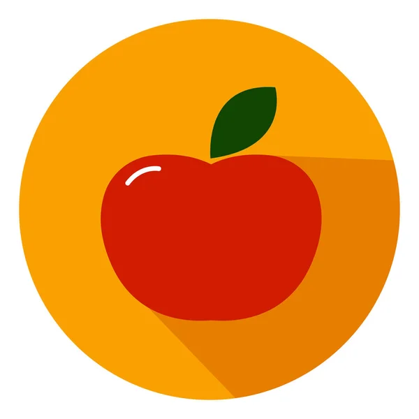 Deliciosa manzana roja, ilustración, vector sobre fondo blanco . — Vector de stock