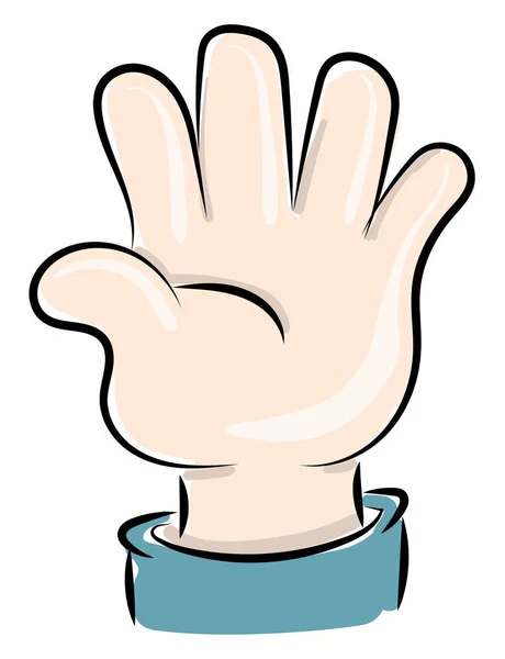 Small hand, illustration, vector on white background. — Stock Vector