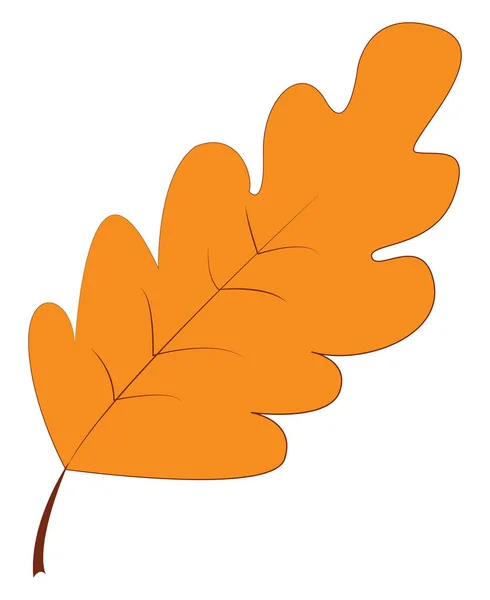 Oranje blad, illustratie, vector op witte achtergrond. — Stockvector
