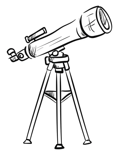 Dessin d'un télescope, illustration, vecteur sur fond blanc — Image vectorielle