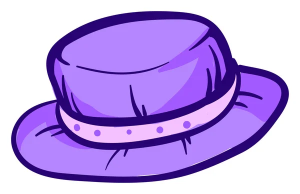 可爱的紫色帽子，插图，白色背景的矢量. — 图库矢量图片