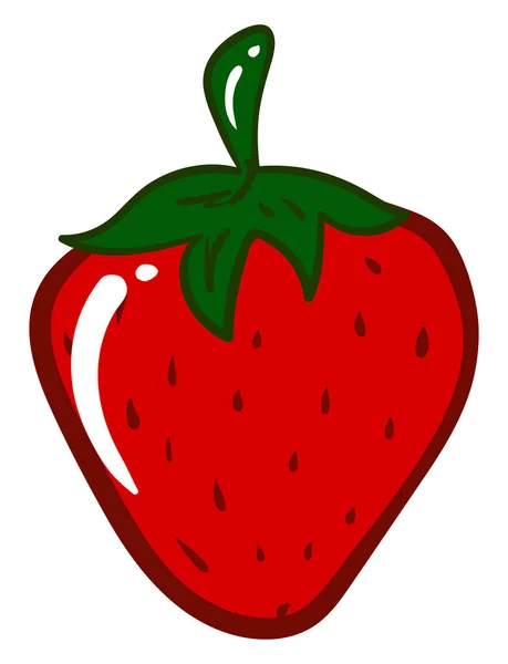Tasty Strawberry, illustration, vektor på vit bakgrund. — Stock vektor