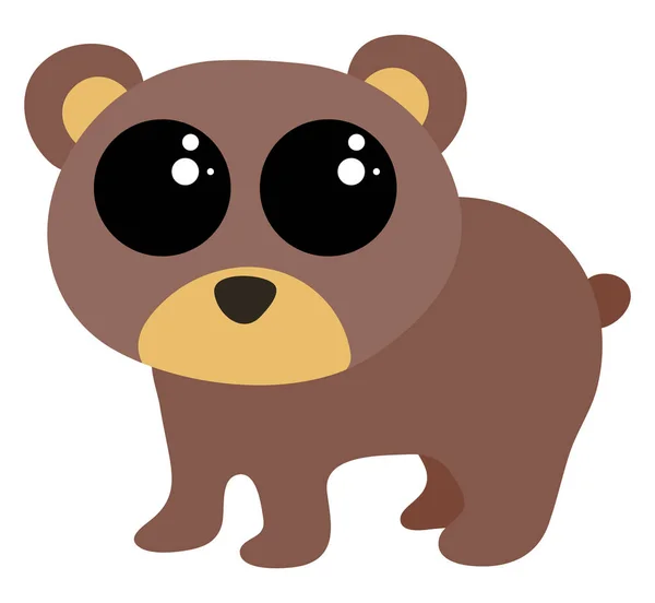 Söt baby Bear, illustration, vektor på vit bakgrund. — Stock vektor