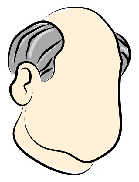 半秃头人，插图，白色背景的矢量 — 图库矢量图片