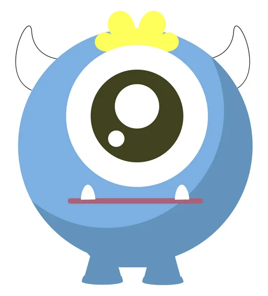 Monster with one eye, illustration, vector on white background — Stock Vector