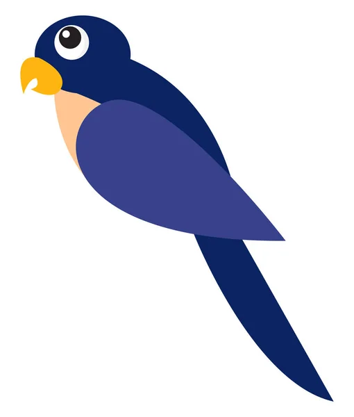 Bonito loro azul, ilustración, vector sobre fondo blanco . — Archivo Imágenes Vectoriales