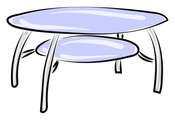 유리 테이블, 그림, 흰색 배경 위의 벡터 — 스톡 벡터