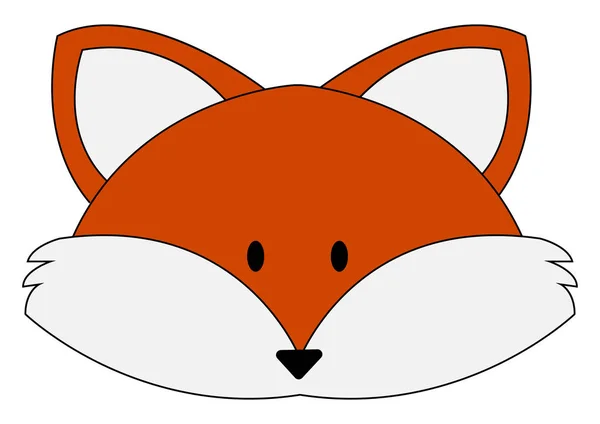 Cute red fox, ilustrasi, vektor pada latar belakang putih . - Stok Vektor