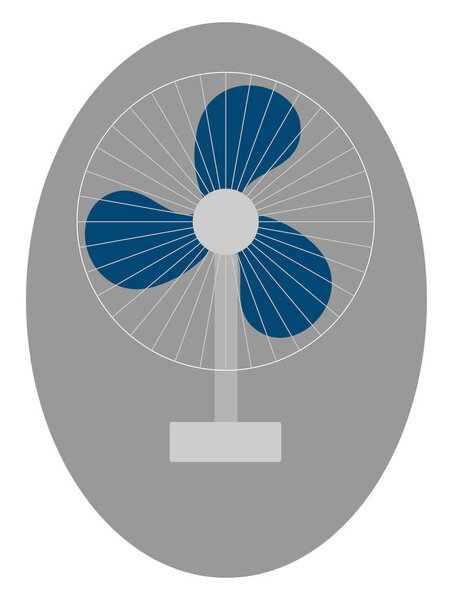 Fan cooling, illustration, vector on white background.