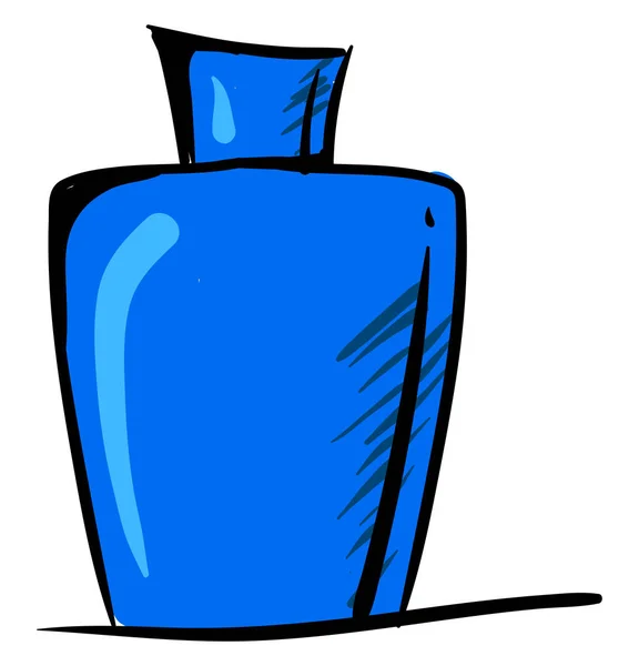 Perfume azul, ilustração, vetor sobre fundo branco — Vetor de Stock