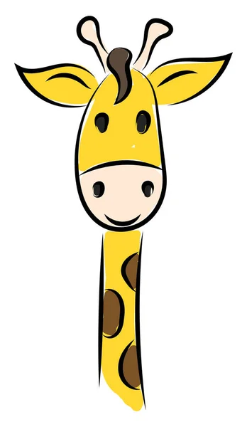 Happy giraffe, illustratie, vector op witte achtergrond — Stockvector