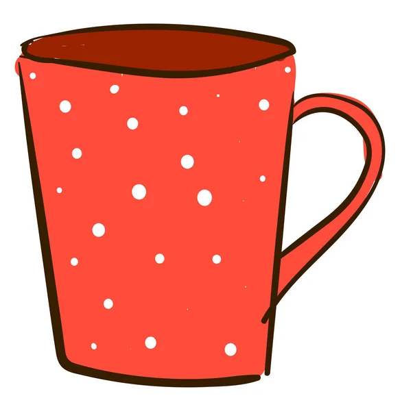 Tasse rouge, illustration, vecteur sur fond blanc — Image vectorielle