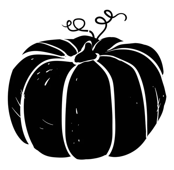 Calabaza negra, ilustración, vector sobre fondo blanco — Vector de stock