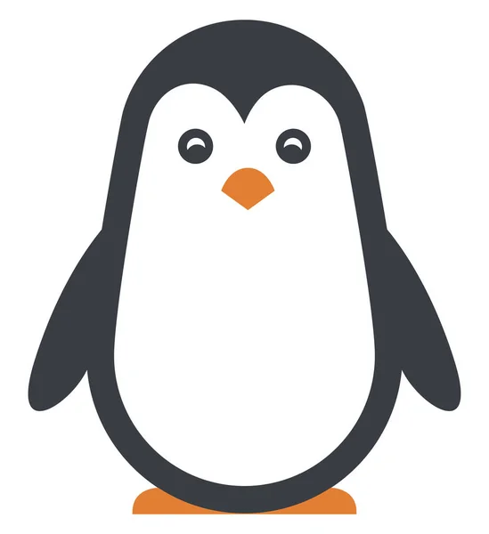 Pinguim sério, ilustração, vetor sobre fundo branco — Vetor de Stock