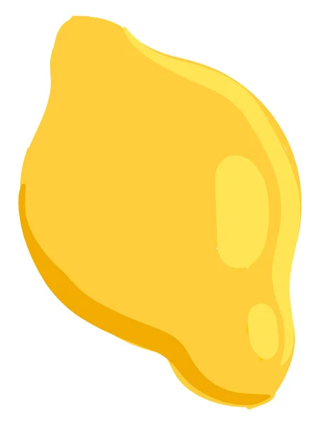 Yellow lemon, illustration, vector on white background — Stock Vector