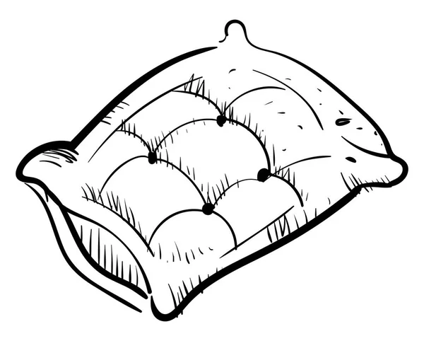 Dibujo de almohada, ilustración, vector sobre fondo blanco — Vector de stock