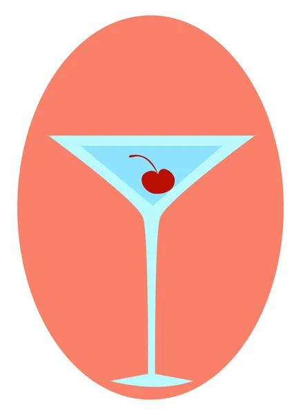 Ein Glas Cocktail, Illustration, Vektor auf weißem Hintergrund. — Stockvektor